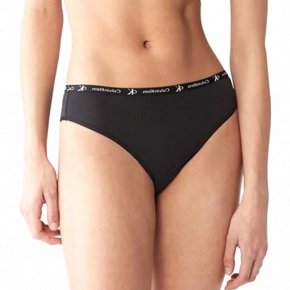 Calvin Klein For Women Underwear Cotton Stretch QD3988-001 Black Bikini Modern